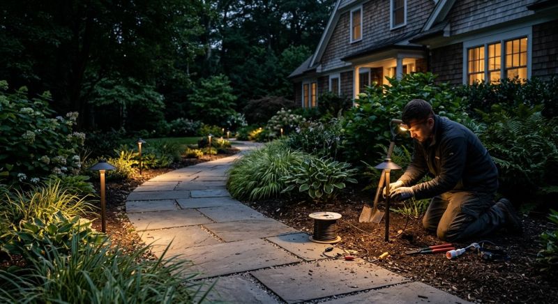 Garden Lighting Installation in Denver, CO